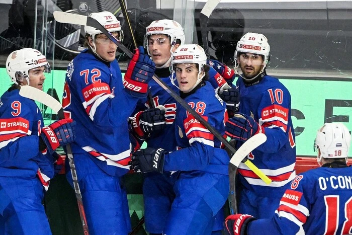 USA defeated Sweden and reached the World Hockey Championship final for the first time in 65 years