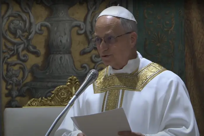 Pope Leo XIV celebrated mass in the chapel