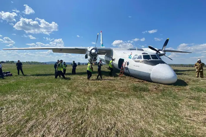 An-24 made a hard landing in the Irkutsk region (photo, video)